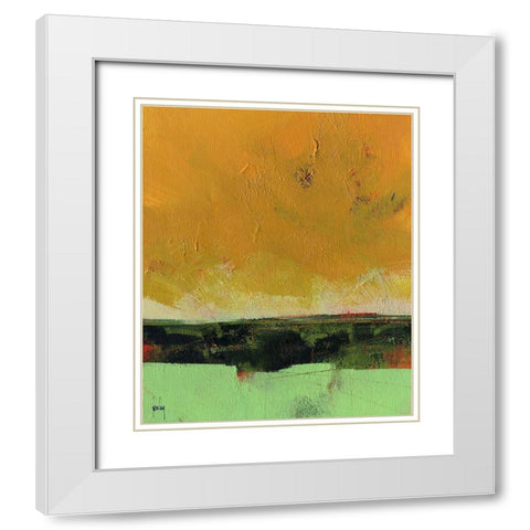 Clementine White Modern Wood Framed Art Print with Double Matting by Bailey, Paul