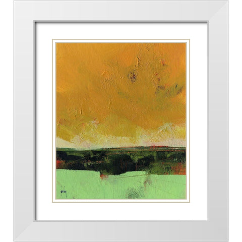 Clementine White Modern Wood Framed Art Print with Double Matting by Bailey, Paul