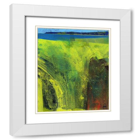 Limonite Bay White Modern Wood Framed Art Print with Double Matting by Bailey, Paul