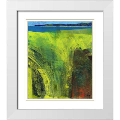 Limonite Bay White Modern Wood Framed Art Print with Double Matting by Bailey, Paul