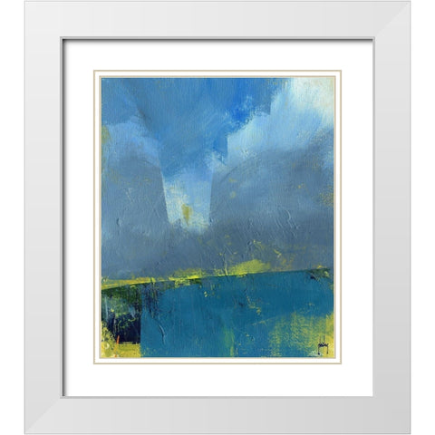 Pasture White Modern Wood Framed Art Print with Double Matting by Bailey, Paul