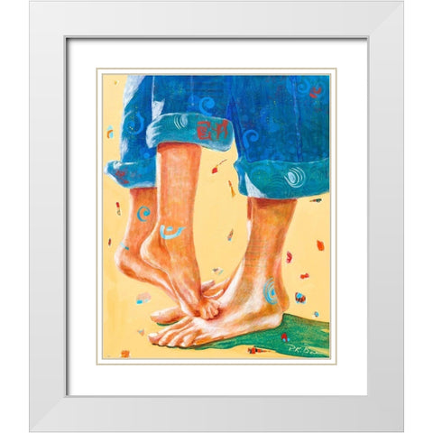 Better Together White Modern Wood Framed Art Print with Double Matting by Beer, Pamela K.