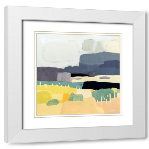 Desert Afternoon White Modern Wood Framed Art Print with Double Matting by Becker, Anne