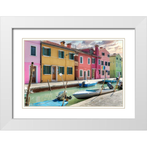 Bruano #17 White Modern Wood Framed Art Print with Double Matting by Blaustein, Alan