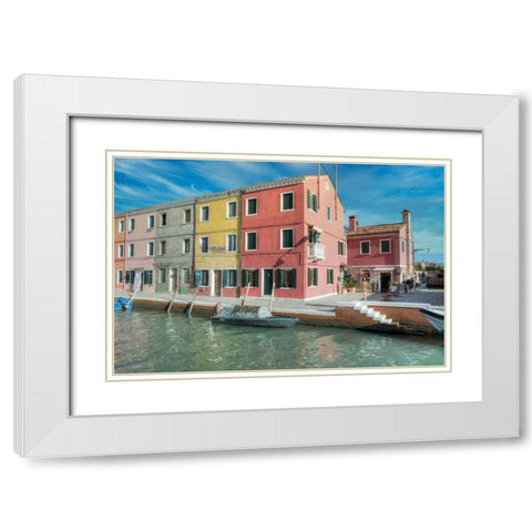 Bruano #7 White Modern Wood Framed Art Print with Double Matting by Blaustein, Alan