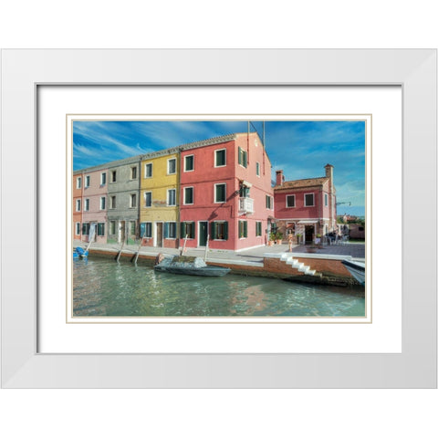 Bruano #7 White Modern Wood Framed Art Print with Double Matting by Blaustein, Alan