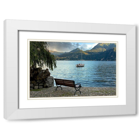 Lago Banco #1 White Modern Wood Framed Art Print with Double Matting by Blaustein, Alan