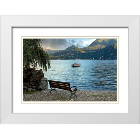 Lago Banco #1 White Modern Wood Framed Art Print with Double Matting by Blaustein, Alan