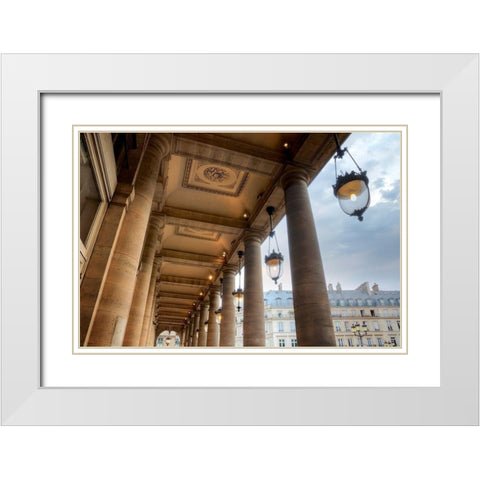 Paris Cityscape II White Modern Wood Framed Art Print with Double Matting by Blaustein, Alan