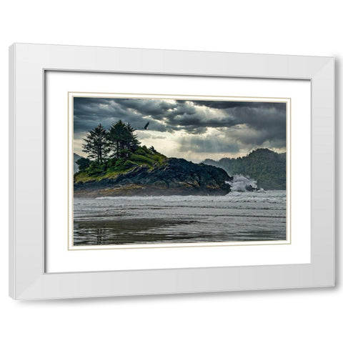 Before The Storm White Modern Wood Framed Art Print with Double Matting by Burdick, Chuck