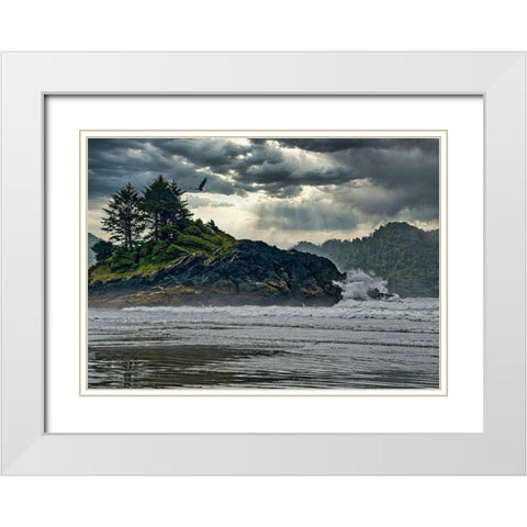Before The Storm White Modern Wood Framed Art Print with Double Matting by Burdick, Chuck
