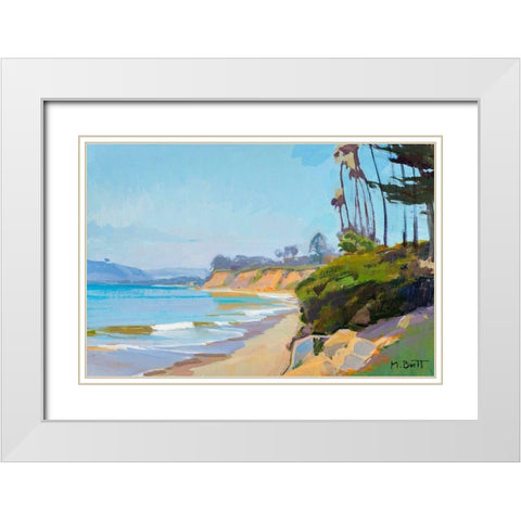 Midday White Modern Wood Framed Art Print with Double Matting by Burtt, Marcia