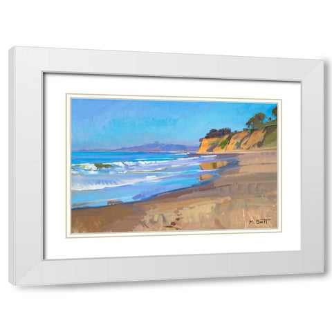 Morning Light White Modern Wood Framed Art Print with Double Matting by Burtt, Marcia