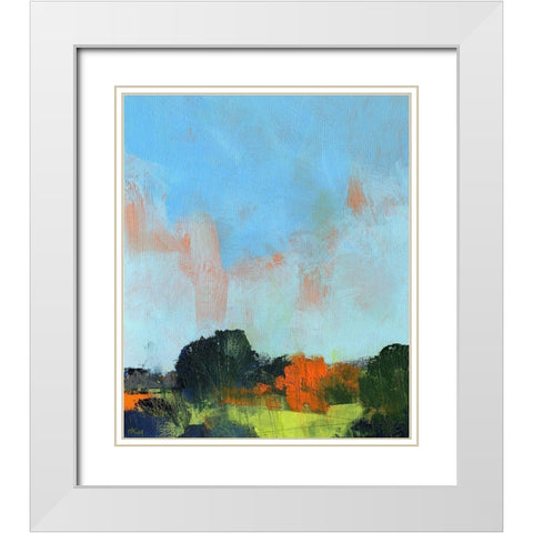 Burst White Modern Wood Framed Art Print with Double Matting by Bailey, Paul