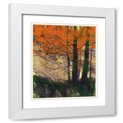 Flame White Modern Wood Framed Art Print with Double Matting by Bailey, Paul