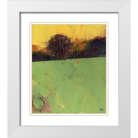 Sundew White Modern Wood Framed Art Print with Double Matting by Bailey, Paul