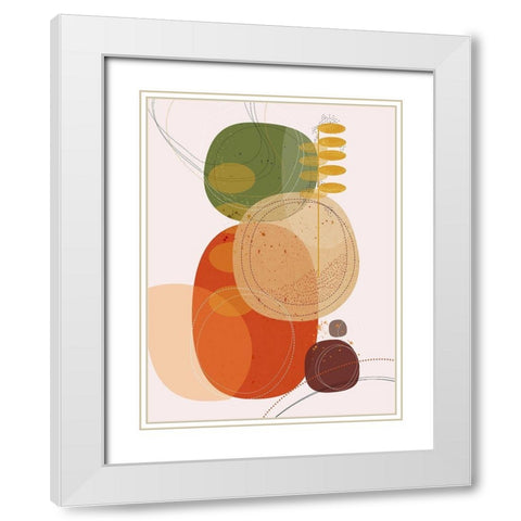 Autumn Sunset White Modern Wood Framed Art Print with Double Matting by Banerjee, Ishita