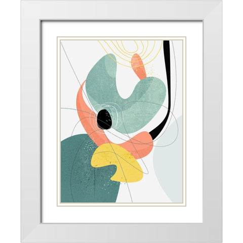 Galactic 01 - Jupiter White Modern Wood Framed Art Print with Double Matting by Banerjee, Ishita