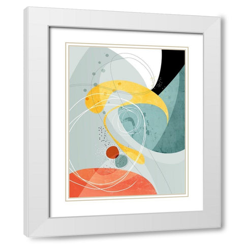 Galactic 02 - Crossings White Modern Wood Framed Art Print with Double Matting by Banerjee, Ishita