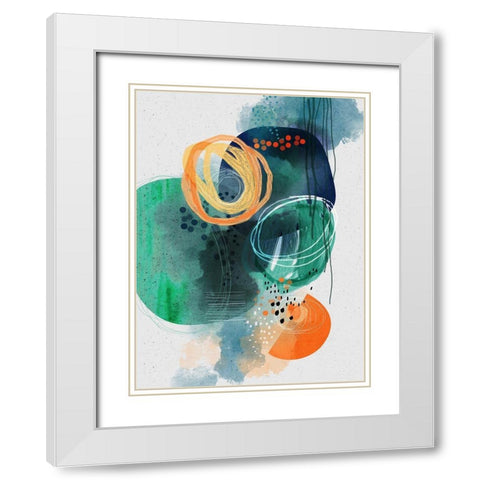 Luna White Modern Wood Framed Art Print with Double Matting by Banerjee, Ishita
