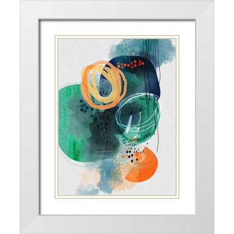 Luna White Modern Wood Framed Art Print with Double Matting by Banerjee, Ishita