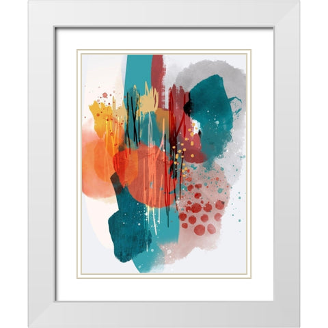 Lyrics White Modern Wood Framed Art Print with Double Matting by Banerjee, Ishita