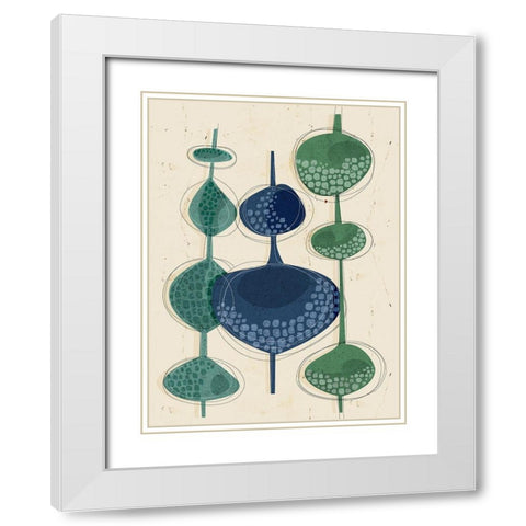 Towering Trees White Modern Wood Framed Art Print with Double Matting by Banerjee, Ishita