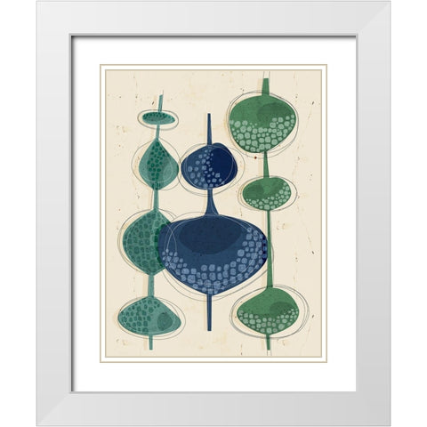 Towering Trees White Modern Wood Framed Art Print with Double Matting by Banerjee, Ishita
