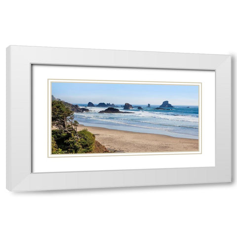 West Coast Getaway White Modern Wood Framed Art Print with Double Matting by Broom, Michael