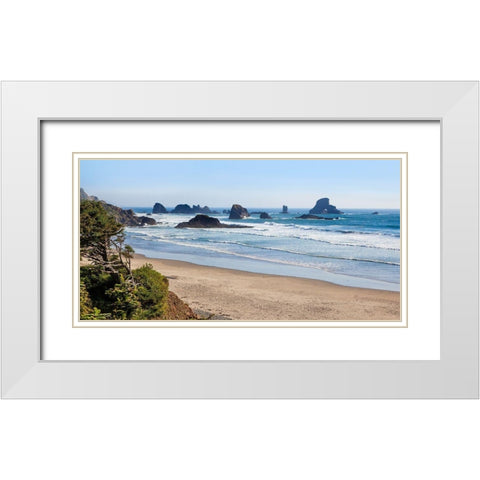 West Coast Getaway White Modern Wood Framed Art Print with Double Matting by Broom, Michael