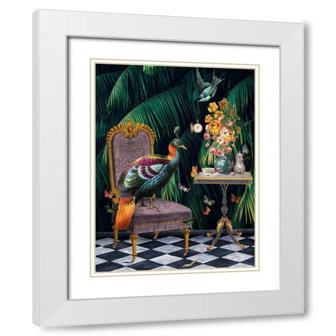 Tea Time White Modern Wood Framed Art Print with Double Matting by Brothers, Erika C.
