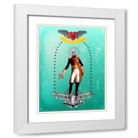 The Saint White Modern Wood Framed Art Print with Double Matting by Brothers, Erika C.