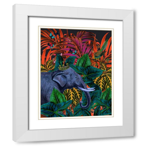 Tropical Jungle White Modern Wood Framed Art Print with Double Matting by Brothers, Erika C.