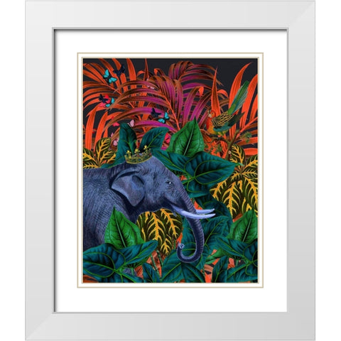 Tropical Jungle White Modern Wood Framed Art Print with Double Matting by Brothers, Erika C.
