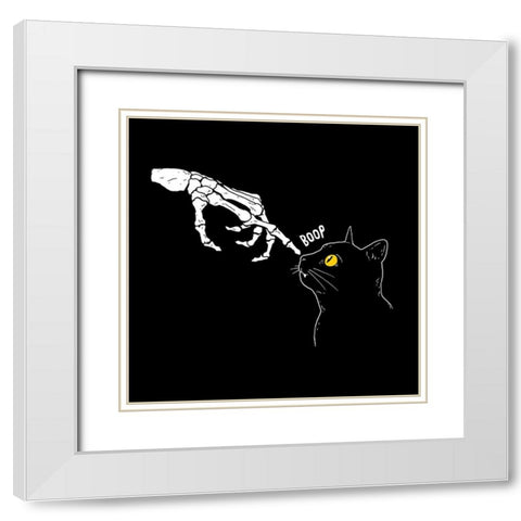 Spooky Boop White Modern Wood Framed Art Print with Double Matting by Buxton, Michael