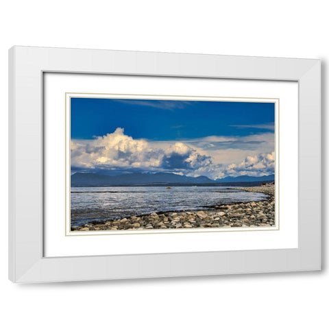 View From The Beach White Modern Wood Framed Art Print with Double Matting by Burdick, Chuck