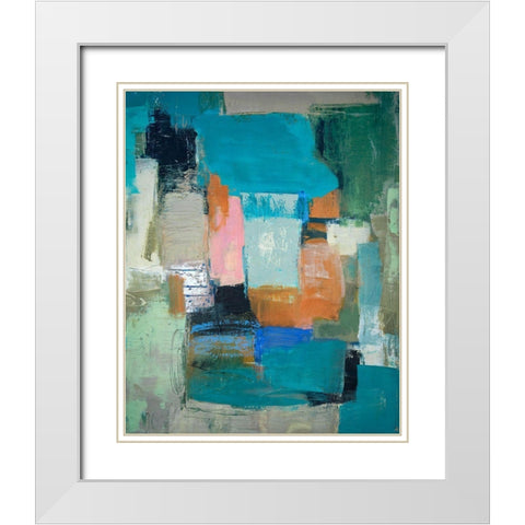 Andiamo aTorretta White Modern Wood Framed Art Print with Double Matting by Balbinot, Brigitte