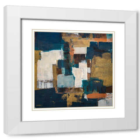Promenade a Sienne White Modern Wood Framed Art Print with Double Matting by Balbinot, Brigitte