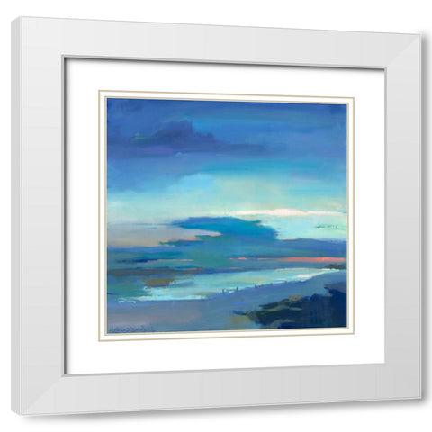 Henderson Sunset White Modern Wood Framed Art Print with Double Matting by Broaderick, Kathleen