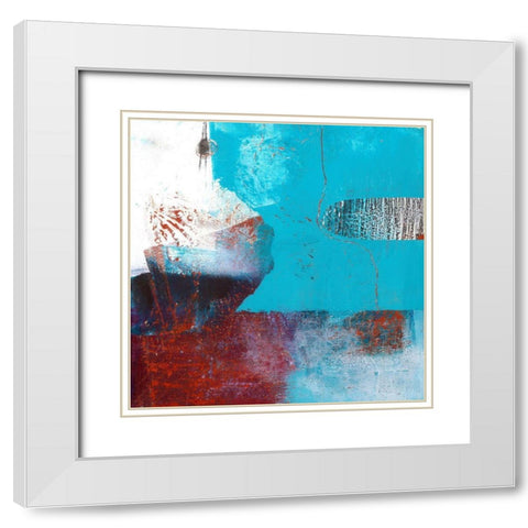 Masked Vibrations White Modern Wood Framed Art Print with Double Matting by Beer, Pamela K.