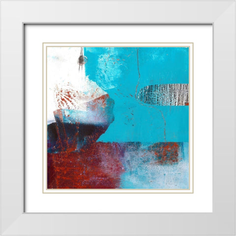Masked Vibrations White Modern Wood Framed Art Print with Double Matting by Beer, Pamela K.