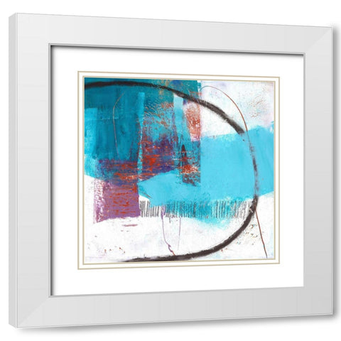 Berthing Sounds White Modern Wood Framed Art Print with Double Matting by Beer, Pamela K.