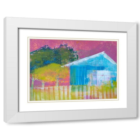 Sunday Afternoon White Modern Wood Framed Art Print with Double Matting by Beer, Pamela K.