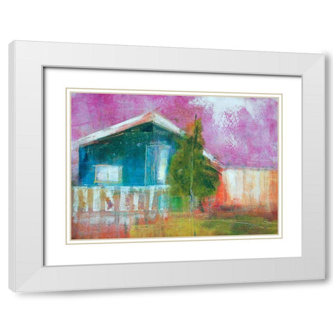 I Dream In Blue White Modern Wood Framed Art Print with Double Matting by Beer, Pamela K.