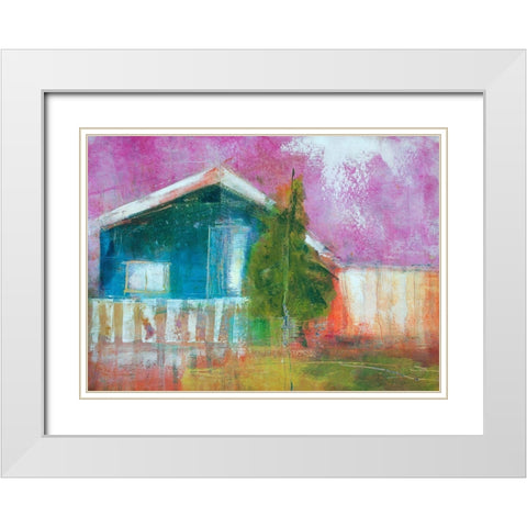 I Dream In Blue White Modern Wood Framed Art Print with Double Matting by Beer, Pamela K.
