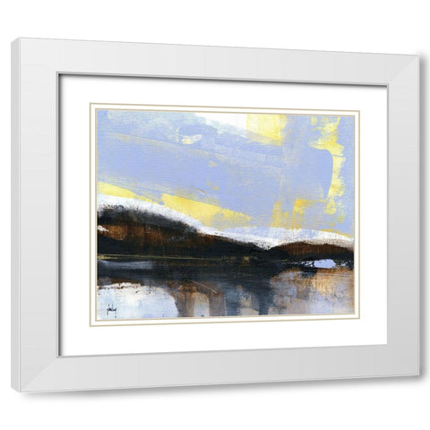 Umber Lake White Modern Wood Framed Art Print with Double Matting by Bailey, Paul
