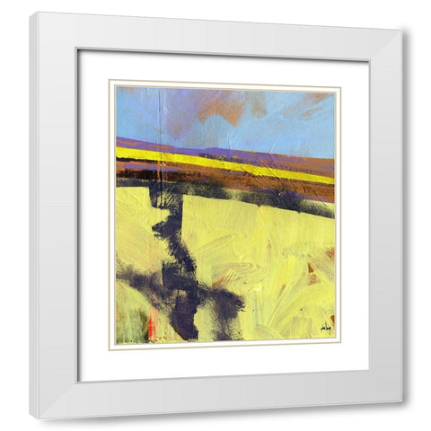 Upland Two White Modern Wood Framed Art Print with Double Matting by Bailey, Paul