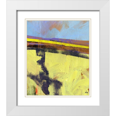 Upland Two White Modern Wood Framed Art Print with Double Matting by Bailey, Paul