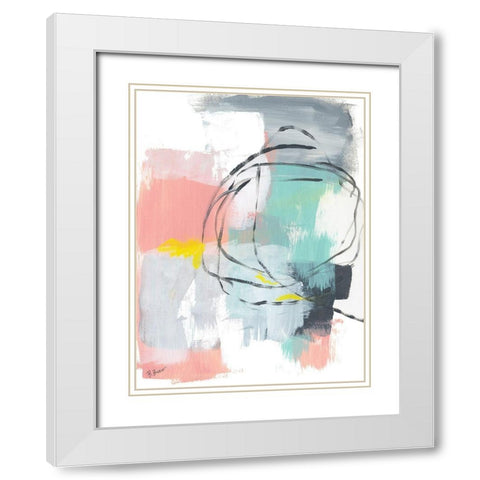 Spiral No. 2 White Modern Wood Framed Art Print with Double Matting by Baker, Bronwyn