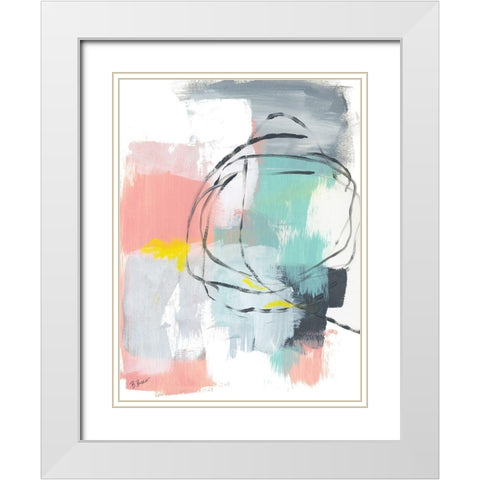 Spiral No. 2 White Modern Wood Framed Art Print with Double Matting by Baker, Bronwyn